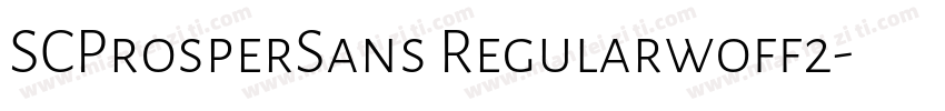 SCProsperSans Regularwoff2字体转换